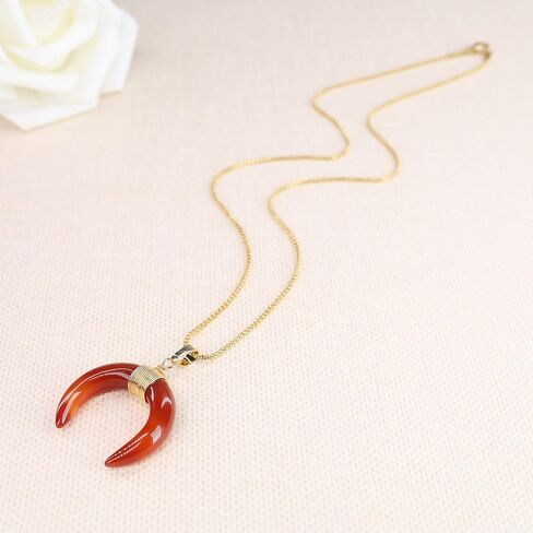 COAI Healing Crystal Moon Necklace for Women in Kuwait