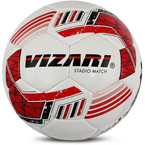 Vizari Stadio Match NFHS Soccer Ball for Practice Sessions and Official Games | 32 Panel Hand Stiched Training Soccer Ball for Boys Kids and Adults (Set of 12)