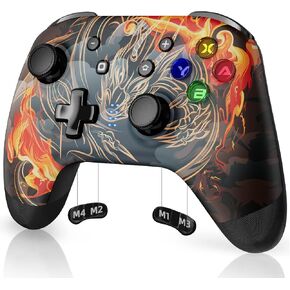 وحدة تحكم EasySMX Wireless Switch Pro - متوافقة مع Nitendo Switch/OLED/Lite، وحدات تحكم التبديل مع 9 مصابيح LED ملونة، الاستيقاظ، التربو، الاهتزاز، التحكم في الحركة in Kuwait