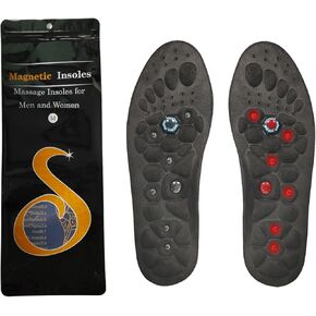 Upgraded Acupressure Foot Insoles, Acupressure Insoles with Gel Comfort Magnetic Insoles for Women and Men,Magnetic Acupressure Foot Insoles (L(44-47)
