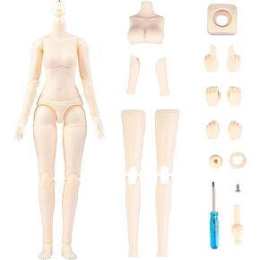 YMY Female Doll Body Obitsu22 Obitsu24 BJD girl Doll for GSC, Blythe,ICY,1/6 Scale Bjd Doll Head (normal white-22cm)
