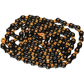 KMC 11-Speed DLC11 Series High-Performance Chain, Orange for Road/Mountain/Gravel; Shimano, SRAM, & Campagnolo Compatible Missing Link Included