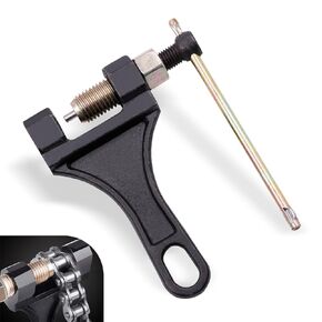 1 PC Motorcycle Chain Breaker, Bicycle Chain Repair Tools, Waterproof Durable Metal Material, 420 428 520 525 528 530, Universal Scooter Chain Repair Accessories (Black)