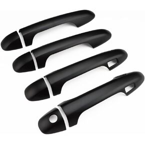 غطاء مقبض الباب الخارجي متوافق مع 2016-2020 2021 2022 2023 Toyota Tacoma Accessories واقيات مقبض الباب لتاكوما أسود لامع مع فتحتين للمفاتيح الذكية in Kuwait