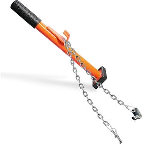 17.3 inch Pulling Stick Tool for Car Repair, Heavy Duty Auto Bumper Alignment Bar Tool with Adjustable 4.5ft Metal Chain, Universal Auto Repair Tools for Body, Hood, Bumper Dent Fix