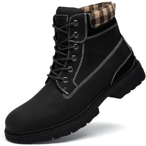 ANJOUFEMME Winter Hiking Boots Men Waterproof, Warm Work Trekking Boots for Men