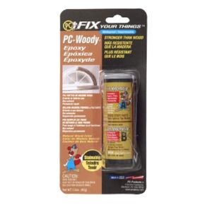 PC Products PC-Woody Wood Repair Epoxy Paste, Two-Part 1.5 oz in Two Jars, Tan 23334c (Pack of 4, 48 Count Total)