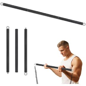 Pull Down Straight Bar, Dual Hook Straight Bar Cable Attachment, Heavy Duty Gym Straight Bar for Cable Machine, Weightlifting Workout, Resistance Bands and Pulley System Strength Training
