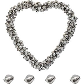 100 Pcs Jingle Bells 0.31 inch/8mm Craft Bells Small Bells Carbon Steel Bells with Loud Sound Bulk Silver Bells Mini Bells for Home Decoration,DIY Bracelet Crafts