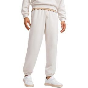 CRZ YOGA Cotton Fleece Sweatpants for Men 32" Loosed Fit Lounge Casual Elastic Bottom Sweat Pants with Zipper Pockets