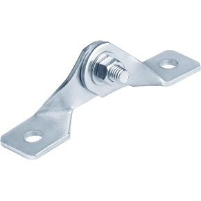 6 Pcs 2 Hole Adjustable Hinge for 1-5/8" Strut Channel, Accept 1/2" Bolt, 2 Hole Adjustable Corner Angle, Thicknes 5mm, Carbon Steel