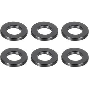 PATIKIL M5 Aluminum Spacers, 6 Pcs Metal Spacers Aluminum 5.2mm ID x 10mm OD x 6mm L Aluminum Spacer Screw Standoff Round for 1/5" or M5 Screw Bolts,Black