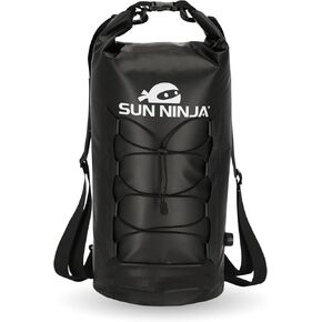 Sun Ninja Floating Dry Bag Cooler – Roll Top Leak Proof Closure, Collapsible, Waterproof Outdoor Cooler with Padded Shoulder Strap - Perfect for Kayaking, Fishing, Beach, Hiking -20L