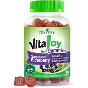 21st Century VitaJoy Sambucus Elderberry Gummies, Berry, 60 Count