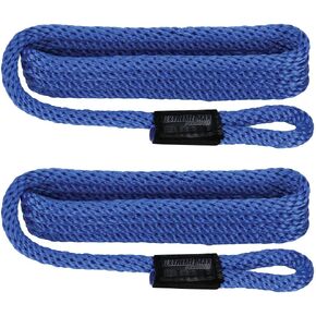 Extreme Max 3006.2159 BoatTector Solid Braid MFP Fender Line Value 2-Pack - 3/8" x 5', Royal Blue