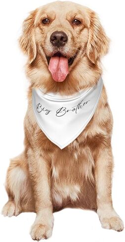 Big Brother Dog Bandana im Going to be Big Brother Peter Scarf, Gender Reveal Photo Props Accessories,Pregnancy Announcement Dog Bandana (White) in Saudi Arabia