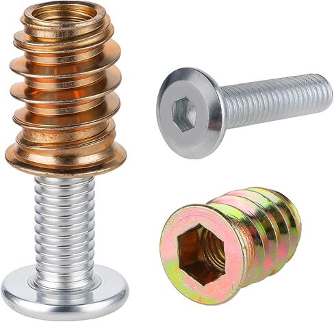 16 مجموعة M6x25 الأثاث المسمار الجوز الخيوط عرافة المقبس محرك M6x15 المسمار في المكسرات البراغي موصل التثبيت لمسامير الأثاث والمسامير (M6x25mm) in Saudi Arabia