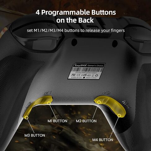 وحدة تحكم EasySMX Wireless Switch Pro - متوافقة مع Nitendo Switch/OLED/Lite، وحدات تحكم التبديل مع 9 مصابيح LED ملونة، الاستيقاظ، التربو، الاهتزاز، التحكم في الحركة in Kuwait