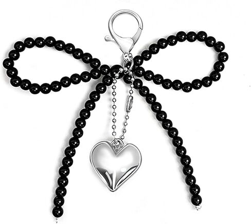 Pearl Bow Keychain Coquette Aesthetic Keychain Keyrings Bag Charms Pruse Car Charms Keychain in Saudi Arabia