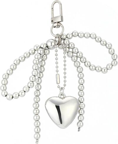 Pearl Bow Keychain Coquette Aesthetic Keychain Keyrings Bag Charms Pruse Car Charms Keychain in Saudi Arabia