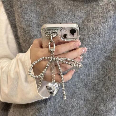 Pearl Bow Keychain Coquette Aesthetic Keychain Keyrings Bag Charms Pruse Car Charms Keychain in Saudi Arabia