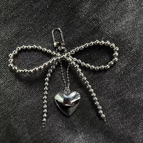 Pearl Bow Keychain Coquette Aesthetic Keychain Keyrings Bag Charms Pruse Car Charms Keychain in Saudi Arabia