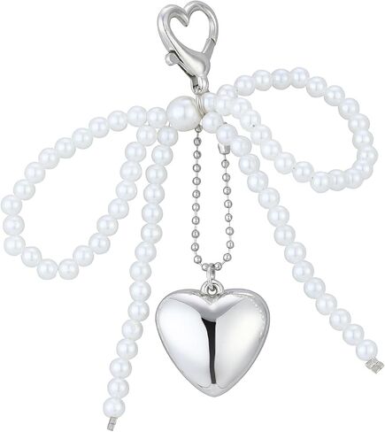 Pearl Bow Keychain Coquette Aesthetic Keychain Keyrings Bag Charms Pruse Car Charms Keychain in Saudi Arabia