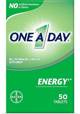 One A Day Energy Daily Essentials Multivitamin, Energy Supplement to Support Physical Energy & Mental Alertness Support with Vitamin B6, Vitamin B12, Caffeine & Folic Acid, 120 Count in Saudi Arabia