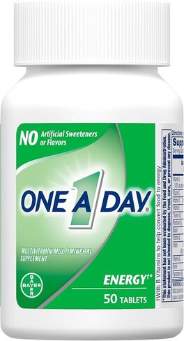 One A Day Energy Daily Essentials Multivitamin, Energy Supplement to Support Physical Energy & Mental Alertness Support with Vitamin B6, Vitamin B12, Caffeine & Folic Acid, 120 Count in Saudi Arabia