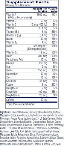 One A Day Energy Daily Essentials Multivitamin, Energy Supplement to Support Physical Energy & Mental Alertness Support with Vitamin B6, Vitamin B12, Caffeine & Folic Acid, 120 Count in Saudi Arabia