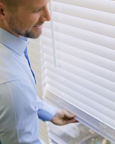 CHICOLOGY Cordless Faux wood blinds Best for Kids, Inside Mount, 78"W X 72"H, Basic White in Saudi Arabia