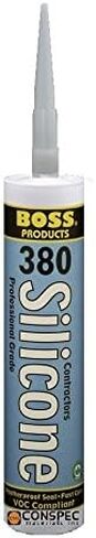 BOSS 380 (شفاف) مانع التسرب/لاصق السيليكون RTV - (أنبوب واحد 10 أونصة) من الدرجة الصناعية للمقاولات، النوافذ والأبواب in Saudi Arabia