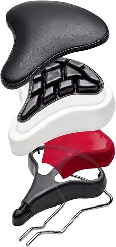 مقاعد AIRHAWK قابلة للنفخ وناعمة ومريحة للدراجة الهوائية-eBike-ExBike لركوب الدراجات وركوب الدراجة الكهربائية وممارسة التمارين مع غرزة ماسية أو غطاء جلدي أصلي أملس in Kuwait
