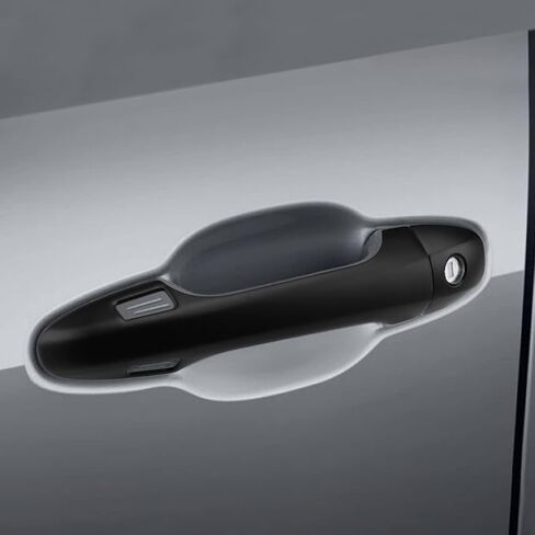 غطاء مقبض الباب الخارجي متوافق مع 2016-2020 2021 2022 2023 Toyota Tacoma Accessories واقيات مقبض الباب لتاكوما أسود لامع مع فتحتين للمفاتيح الذكية in Saudi Arabia