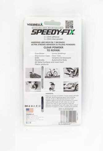 غراء سائل سريع التثبيت سريع التثبيت 7 ثوانٍ لإصلاح السيراميك المعدني والبلاستيك والخشب والمطاط (مسحوق شفاف) in Kuwait