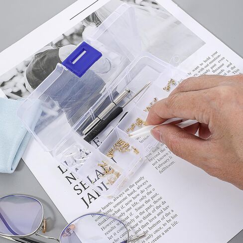 مجموعة براغي إصلاح النظارات، مفك براغي دقيق للنظارات من السيليكون، وسادات أنف للنظارات بديلة طقم إصلاح النظارات مع ملاقط براغي شد للنظارات الشمسية وإصلاحها وتنظيفها in Kuwait