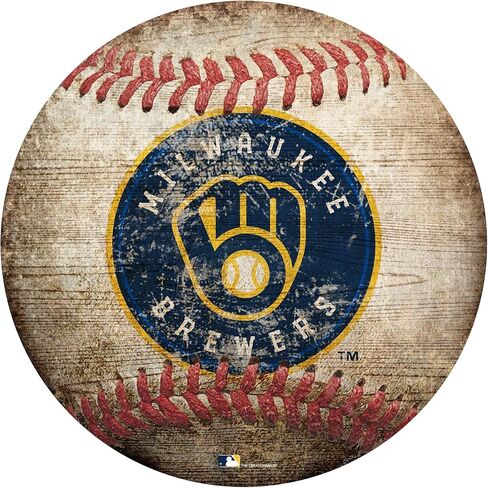 لافتة على شكل بيسبول مقاس 12 بوصة من Fan Creations GA Milwaukee Brewers in Saudi Arabia