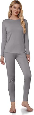 VZV Thermal Underwear for Women, Long Johns for Women Thermal Sets Fleece Lined Base Layer Women Thermals Top and Bottom Set in Kuwait