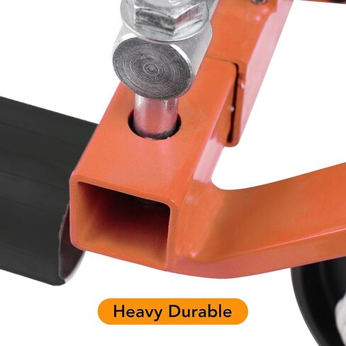 2PC Wheel Dolly, 1500LBS Capacity Car Dolly with Hydraulic Tire Jack for Vehicle Positioning for Truck RV Trailer, Orange in Saudi Arabia