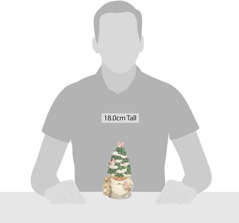 إنيسكو جيم شور هارتوود كريك فور سيزونز وايت وودلاند التنوب الاحتفالي مع تمثال قبعة شجرة دائمة الخضرة، 7.09 بوصة in Saudi Arabia