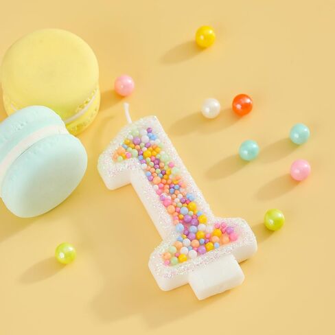 PHD CAKE 2.76 Inch Number 1 Macaron Birthday Candles, Macaron Themed Number Candles, Cake Number Candles, Party Celebration in Kuwait