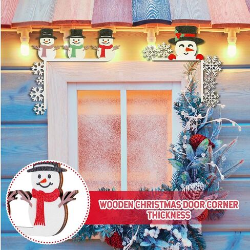 Briwooody 2 قطعة باب عيد الميلاد توبر عيد الميلاد مقبض خزانة يغطي إطار باب عيد الميلاد ديكور مضحك الباب الأمامي زاوية علامة ديكور الجدول الدعائم هدية لنافذة الجدار DIY (لطيف) in Saudi Arabia