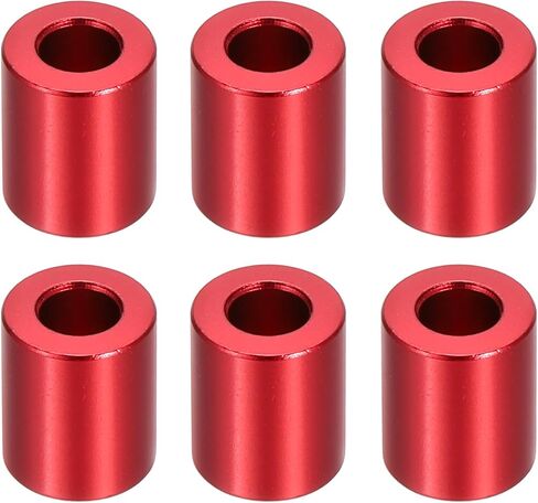 PATIKIL M5 Aluminum Spacers, 6 Pcs Metal Spacers Aluminum 5.2mm ID x 10mm OD x 6mm L Aluminum Spacer Screw Standoff Round for 1/5" or M5 Screw Bolts,Black in Saudi Arabia