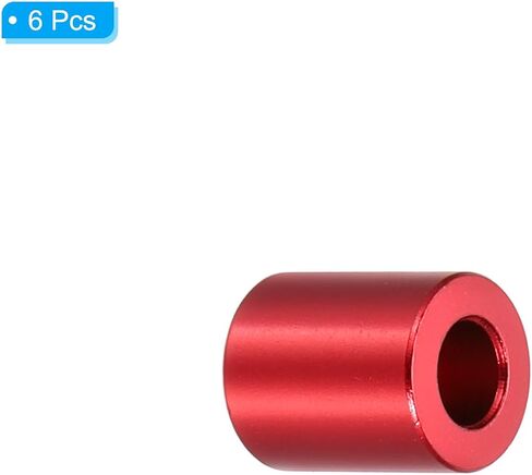 PATIKIL M5 Aluminum Spacers, 6 Pcs Metal Spacers Aluminum 5.2mm ID x 10mm OD x 6mm L Aluminum Spacer Screw Standoff Round for 1/5" or M5 Screw Bolts,Black in Saudi Arabia