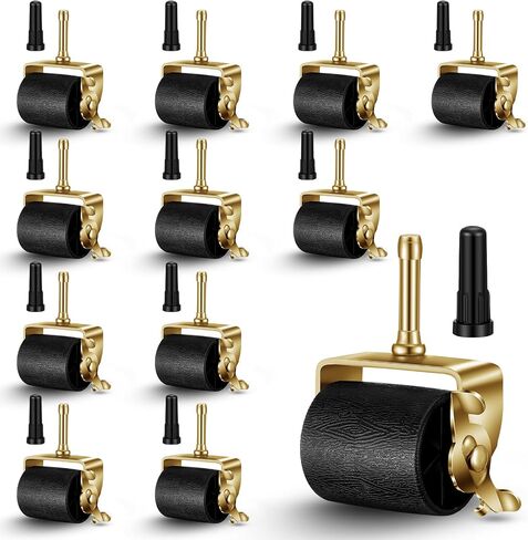 12 Set Bed Frame Wheels Replacement Locking Bed Casters with Side Brake Casters for Bed Frame Metal Stem Heavy Duty Bed Roller for Rotating Castor Replacement of Bed Frame Furniture in Saudi Arabia