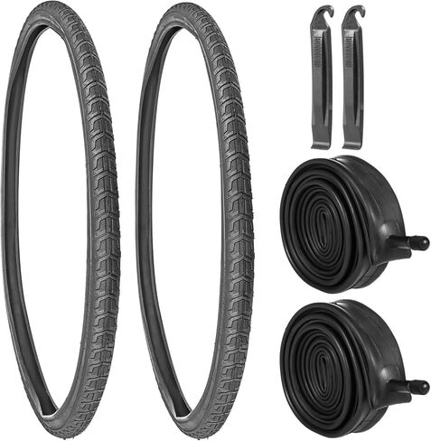 2 PCS 700x38c Bike Tires and 2 PCS 700 x 35/43C Bike Inner Tubes with Valve 48mm, Bicycle Tires 700x38c with 2 Tire Levers, Replacement 700c Gravel Tires for Road Bicycle Gravel Bike in Saudi Arabia