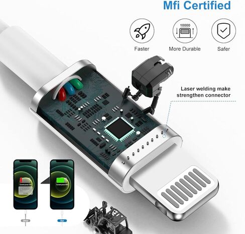 [Apple MFI Certified iPhone Charger Cable 16 Ft/5M, Extra Long USB to Lightning Cable 15 Feet,Apple Charging Power Cord 16 Foot for iPhone 14 13 12 11 Pro Max Mini XR X 9 8 7Plus 6 6s ipad in Kuwait
