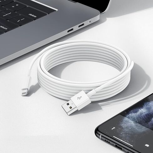 [Apple MFI Certified iPhone Charger Cable 16 Ft/5M, Extra Long USB to Lightning Cable 15 Feet,Apple Charging Power Cord 16 Foot for iPhone 14 13 12 11 Pro Max Mini XR X 9 8 7Plus 6 6s ipad in Kuwait