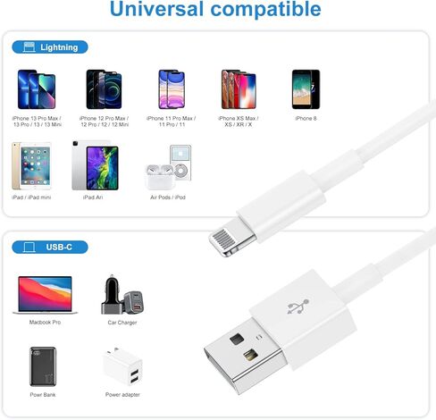 [Apple MFI Certified iPhone Charger Cable 16 Ft/5M, Extra Long USB to Lightning Cable 15 Feet,Apple Charging Power Cord 16 Foot for iPhone 14 13 12 11 Pro Max Mini XR X 9 8 7Plus 6 6s ipad in Kuwait