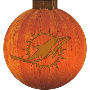 Miami Dolphins 12'' Pumpkin Sign